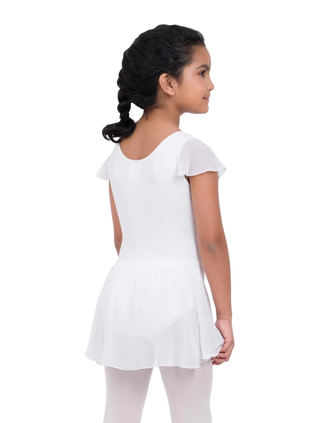 Capezio Flutter Sleeve Dress Child Small; Pale Pink 3 Capezio Flutter Sleeve Dress Child Small; Pale Pink