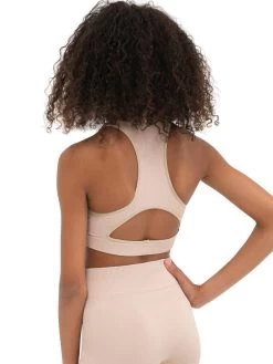 Capezio Seamless Rib Crop Top Adult Medium/Large; Nude
