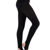 Capezio Ultra Soft Self Knit Waistband Stirrup Tights Adult Small/Medium; Black -Dance Clothing Store 1961 BLK ADSM