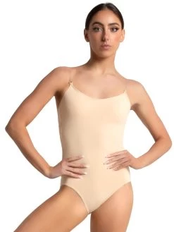 Capezio Camisole Leotard With BraTek Adult 1X; Mocha -Dance Clothing Store 3565 2