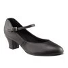 Capezio Leather JR. Footlight Adult 10; Black -Dance Clothing Store 551 blkad10