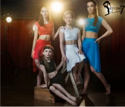 Studio 7 Attitude Sequin Crop Top Adult Small; Black -Dance Clothing Store ADCT08