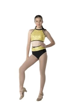 Studio 7 Bright Lights Crop Top Adult Large; Lime