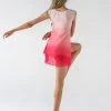 Studio 7 Mesh Slip Dress Ombre Adult Small; Coral