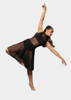 Studio 7 Mesh Performance Dress Adult Small; Black -Dance Clothing Store ADD30 BL AS 1