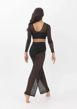 Studio 7 Tyler Long Sleeve Crop Adult Small; Black