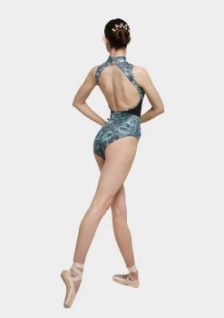 Uactiv Vanessa Leotard Child 8; Green Wild Lace