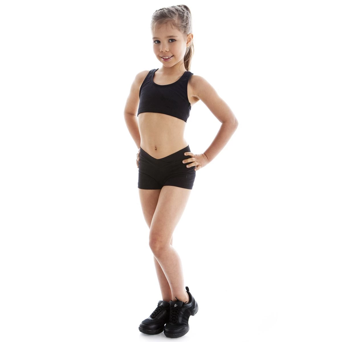 Energetiks Addison Crop Top Child X- Small; Black 3 Energetiks Addison Crop Top Child X- Small; Black