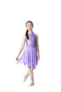 Studio 7 Pastel Essence Dress Child Large; Lilac
