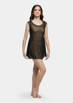 Studio 7 Mesh Slip Dress Child Small; Black -Dance Clothing Store CHD22 1