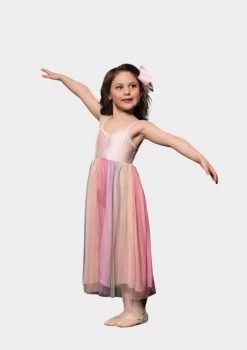 Studio 7 Rainbow Lyrical Dress Child X- Small; Pale Pink