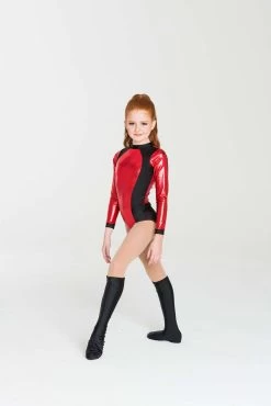 Studio 7 Metallic Warrior Leotard Child Large; Black/Gold -Dance Clothing Store CHL06