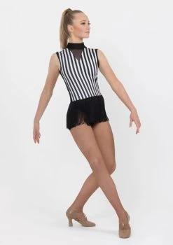 Studio 7 Melody Leotard Child X- Small; Black/Hot Pink