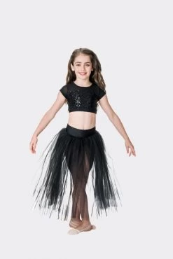 Studio 7 Dream Romantic Tutu Skirt Child Small; Black -Dance Clothing Store CHRS01 1