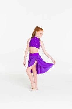 Studio 7 Inspire Mesh Skirt Child Medium; Black -Dance Clothing Store CHSK05 1