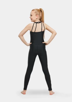 Studio 7 Mesh Unitard Child Small; Black