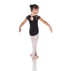 Energetiks Allison Lace Leotard Child Medium; Black -Dance Clothing Store CL118blk chmed 2