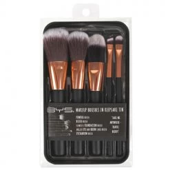 Rose Gold Makeup Brushes In Keepsake Tin By BYS