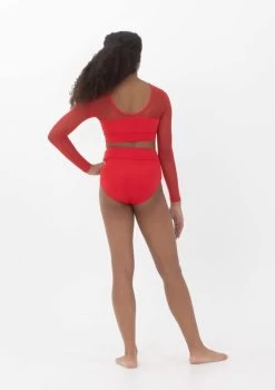 Studio 7 Tyler Long Sleeve Crop Child Small; Black -Dance Clothing Store CPCT03 3