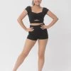 Studio 7 Bobby Crop Top Child Small; Black 2 Studio 7 Bobby Crop Top Child Small; Black -Dance Clothing Store CPCT05 BL CS
