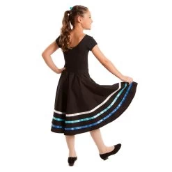 Energetiks Matilda Ribbon Skirt Child X- Small; Blue -Dance Clothing Store CS04Rblu chxsml 2