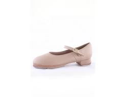 Slick Dancewear Pro Leather Buckle Tap Shoe Child 1; Tan