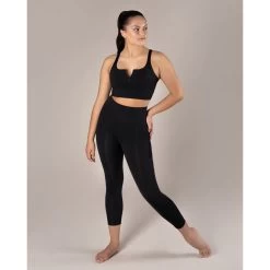 Energetiks Elysia Zip Crop Top Adult XXX- Small; Black -Dance Clothing Store IAC121T5 BLK XXXSML 2