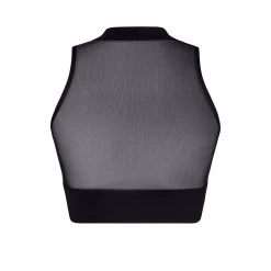 Energetiks Kity Zip Crop Top Adult XXX- Small; Black