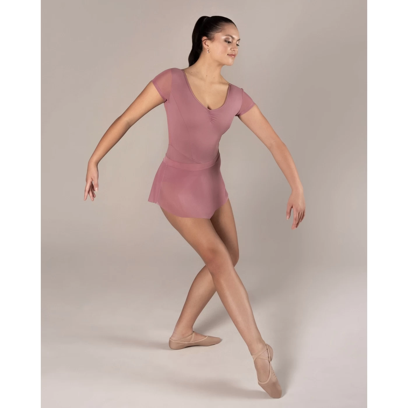 Energetiks Natalia Mesh Skirt Adult XXX- Small; Mauve Haze 4 Energetiks Natalia Mesh Skirt Adult XXX- Small; Mauve Haze - Image 2