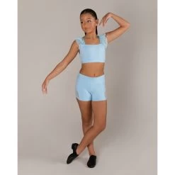 Energetiks Ruby Mesh Crop Top Child X- Small; Baby Blue