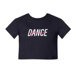 Energetiks Graphic Parker Cropped Tee Child Small; Black -Dance Clothing Store IT34D2 BLK CHSML 2