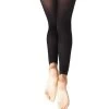 Capezio Hold & Stretch Footless Tights - Child Small; Black
