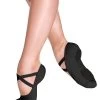 So Danca Vegan Split Sole Canvas Ballet Slipper Adult Size; Adult 4 Width; B Colour; Black -Dance Clothing Store SD16VGAblk Ad4B