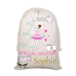 Mad Ally Santa Sack; Princess Personalised; Pink