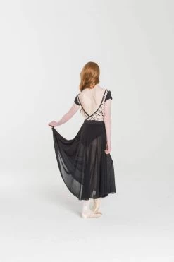 Studio 7 Rehearsal Mesh Skirt Adult Small; Black