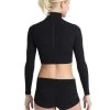 Capezio Turtleneck Long Sleeve Crop Top Adult Large; Black -Dance Clothing Store TB107 blklarge