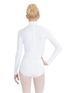 Capezio Turtleneck Long Sleeve Leotard Adult X-Small; White -Dance Clothing Store TB41 2
