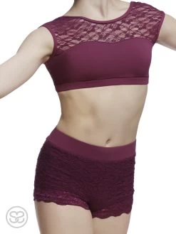 Strut Stuff Rosa Crop Top Child 8; Black