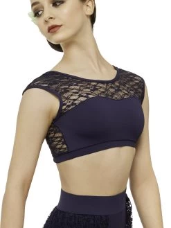 Strut Stuff Rosa Crop Top Child 8; Black -Dance Clothing Store TCR098 SR 3