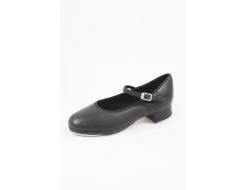 Slick Dancewear Classic Leather Buckle Tap Shoe Adult 3; Black