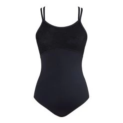 Energetiks Karen Lace Camisole Leotard Adult Small; Black -Dance Clothing Store al21blk adsml 1