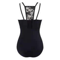 Energetiks Karen Lace Camisole Leotard Adult Small; Black -Dance Clothing Store al21blk adsml 2