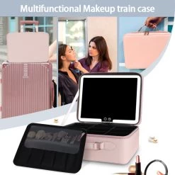 Mad Ally Beauty Box With LED Mirror Black