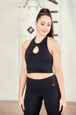 Claudia Dean Key Crop Child XXX- Small; Black -Dance Clothing Store cdkeycropblk chxxxs 3