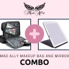 Mad Ally Make Up Bag And Mirror Combo (Black) -Dance Clothing Store combo