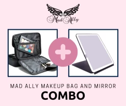 Mad Ally Make Up Bag And Mirror Combo (Black)