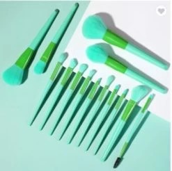 Make Up Brush 14 Piece - Mint